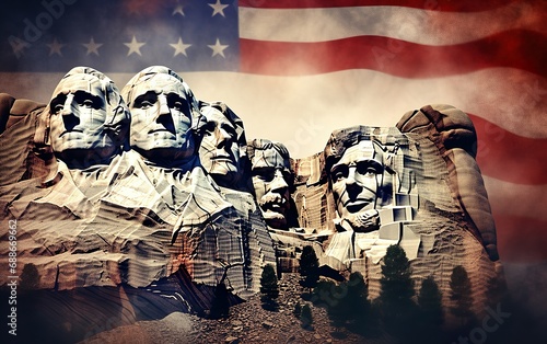 Presidents Day Mount Rushmore Background Design