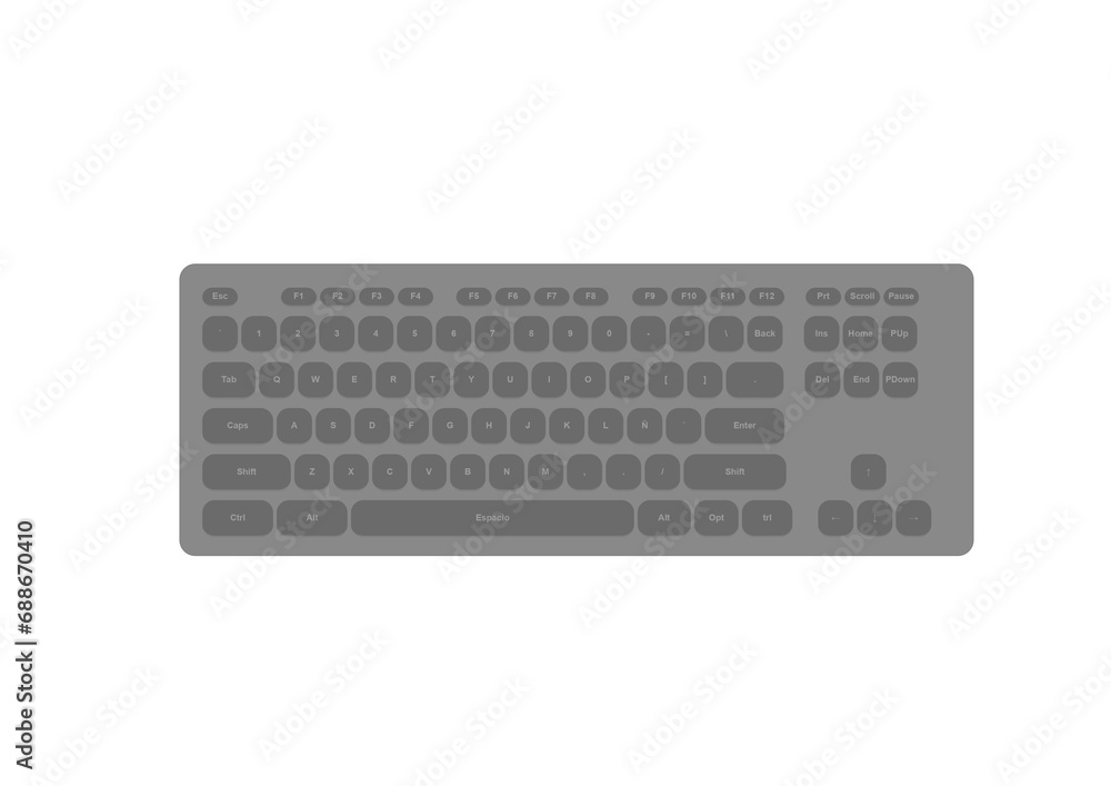 keyboard isolated on white background keyboard isolated on white background