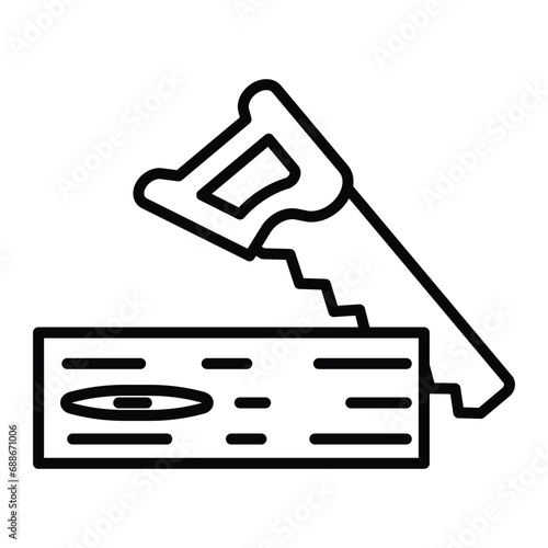 Saw icon vector on trendy design