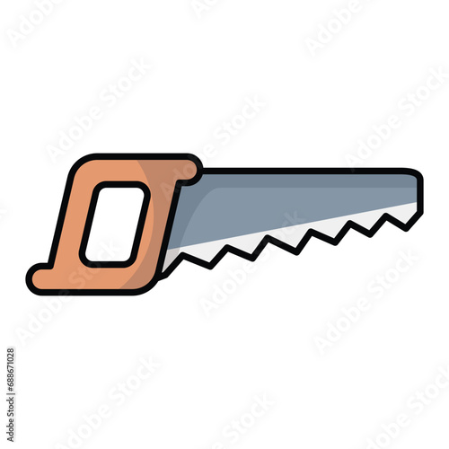 Saw icon vector on trendy design