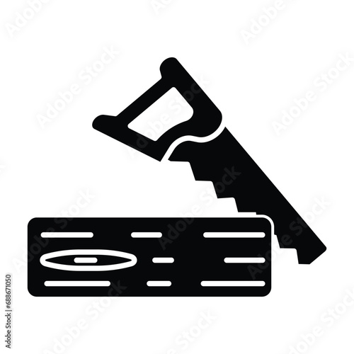 Saw icon vector on trendy design