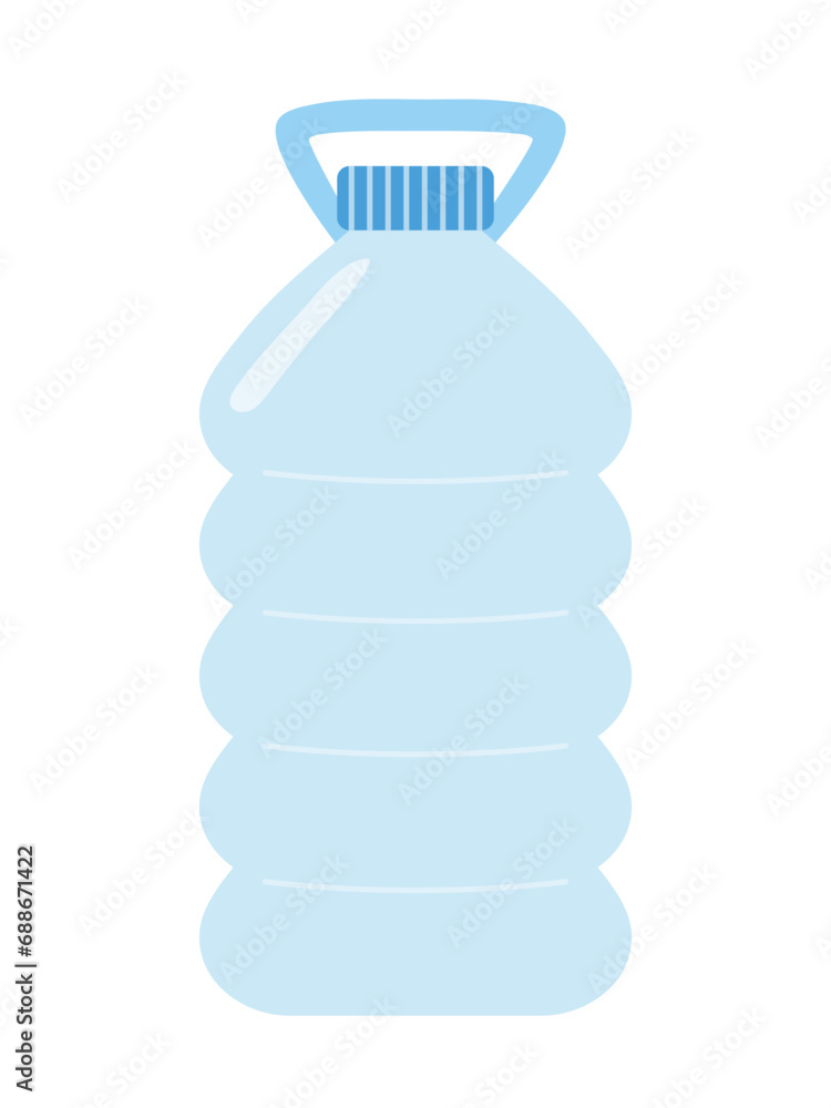 Plastic 5 liters bottle for water vector flat illustration Plastic 5 liters bottle for water vector flat illustration