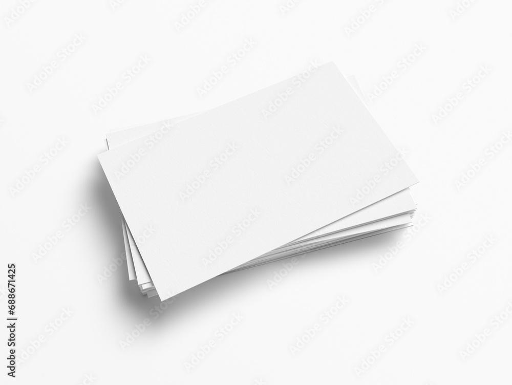 Stack of business cards on White Background Stack of business cards on White Background