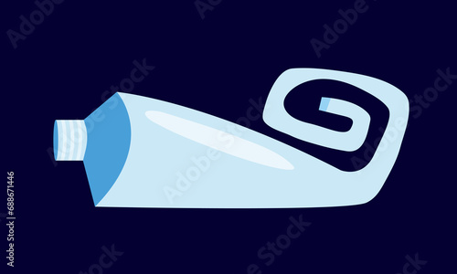 Used toothpaste tube vector flate style illustration