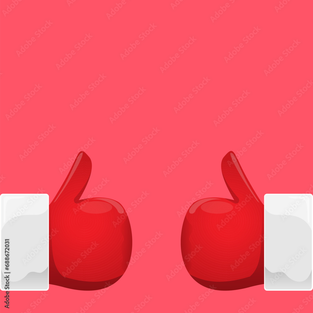 Santa Claus like icon vector illustration isolated on pink background. thumbs up hand santa symbol. Santa hand like Santa Claus like icon vector illustration isolated on pink background. thumbs up hand santa symbol. Santa hand like