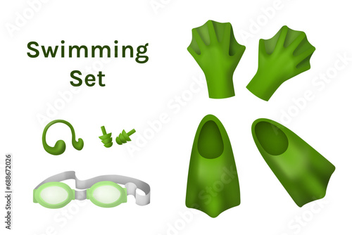 Swimming set vector illustration design.