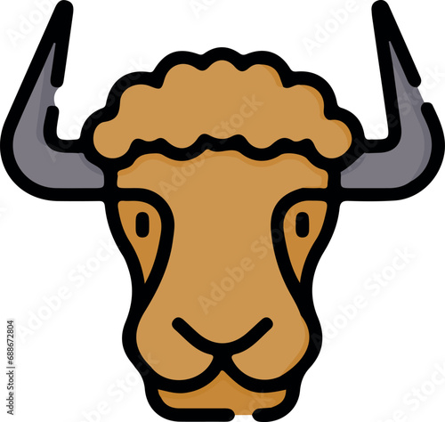 Vector illustration of animal faces with cute style.