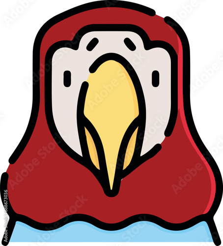 Vector illustration of animal faces with cute style.