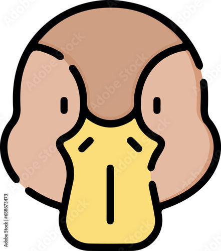 Vector illustration of animal faces with cute style.