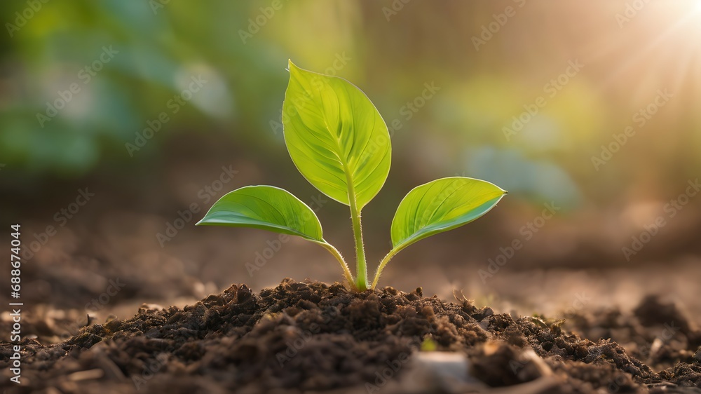 Small Plants Grow in Warm Sunlight Small Plants Grow in Warm Sunlight
