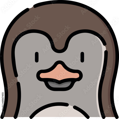 Vector illustration of animal faces with cute style.