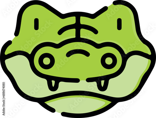 Vector illustration of animal faces with cute style.