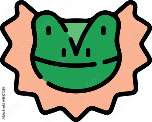 Vector illustration of animal faces with cute style.