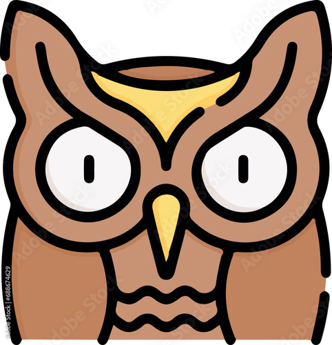 Vector illustration of animal faces with cute style.