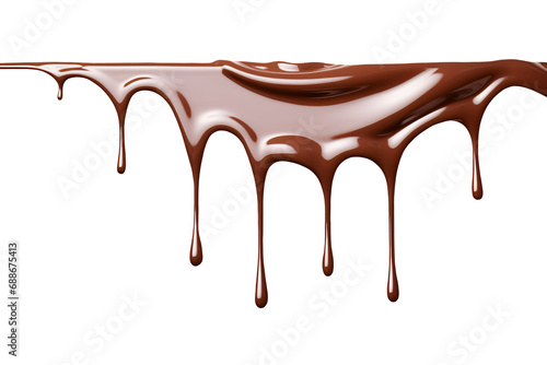 Chocolate milk splash isolated on transparency background, nutrition liquid fluid element flowing wave explode, dripping brown choco with drops