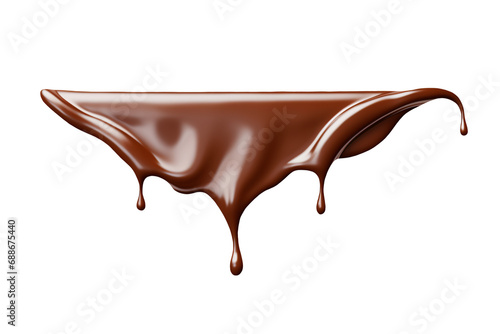 Chocolate milk splash isolated on transparency background, nutrition liquid fluid element flowing wave explode, dripping brown choco with drops