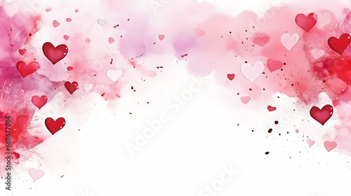 Beautiful painted love card with white space. Perfect for sweet and personal messages. photo