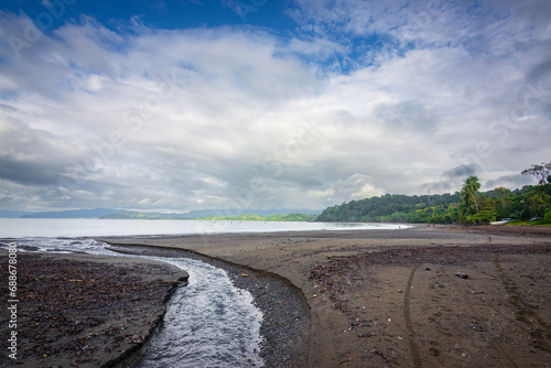 Beach and forest of Drake bay  Costa Rica 