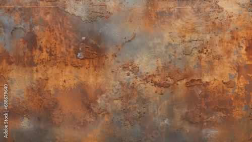 Rustic and weathered steel texture with corrosion and rust © M.Gierczyk