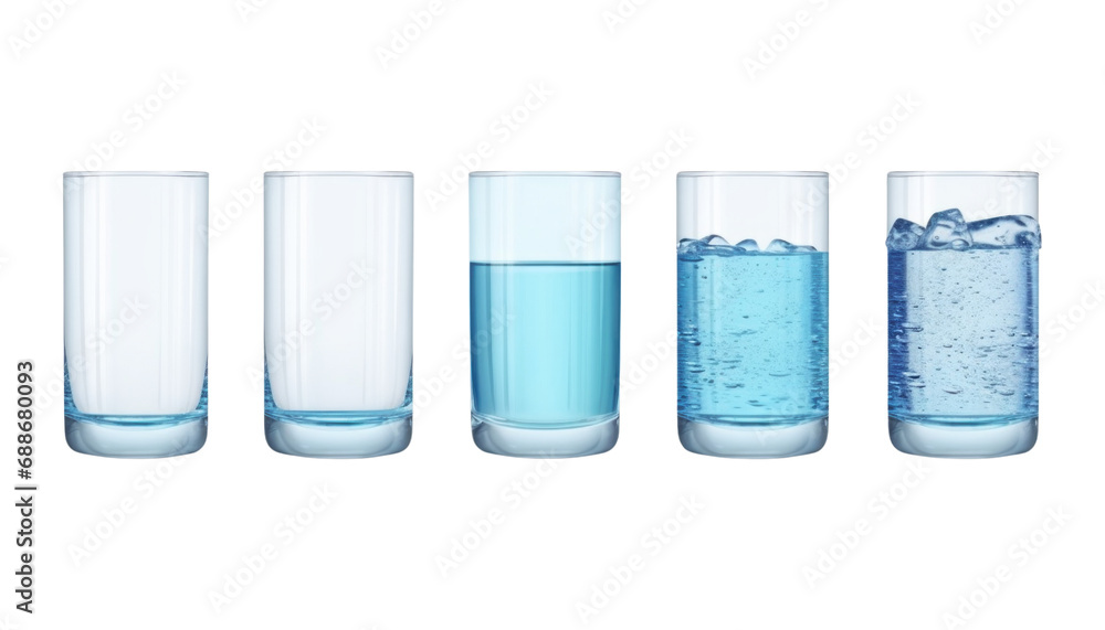 glass of water isolated on transparent background cutout glass of water isolated on transparent background cutout