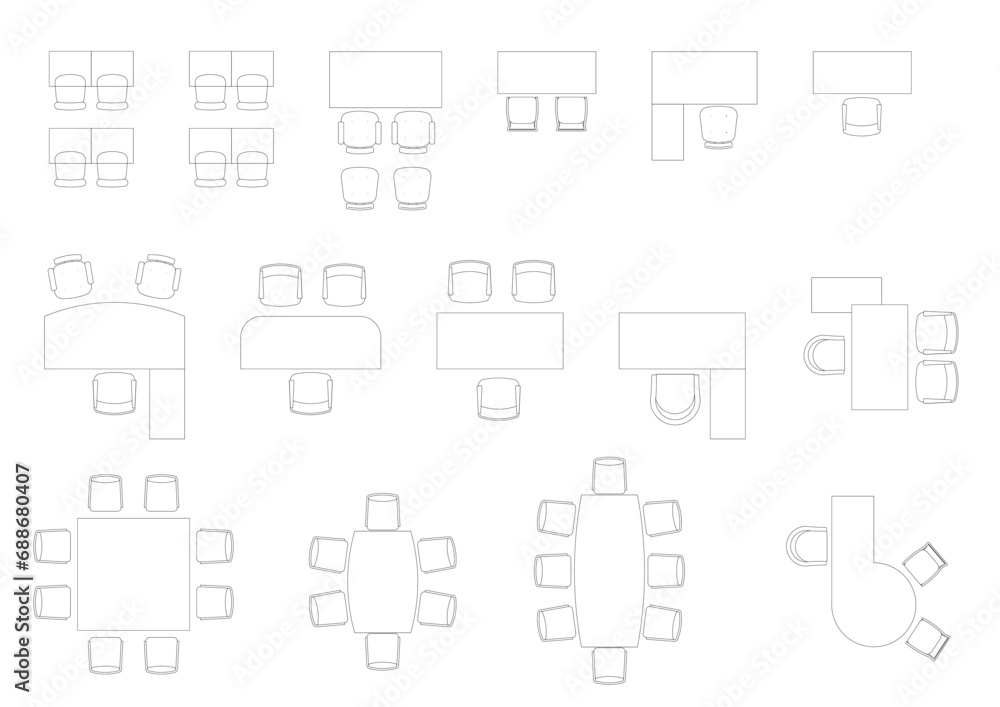 furniture icon interior plan view, top set vector. architecture house table line, home, outline, apartment, collection, isolated, layout, design, project, blueprint. furniture icon interior plan view, top set vector. architecture house table line, home, outline, apartment, collection, isolated, layout, design, project, blueprint.