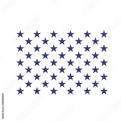 USA flag star pattern