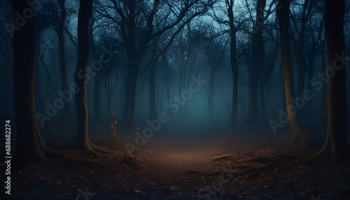 forest in the fog