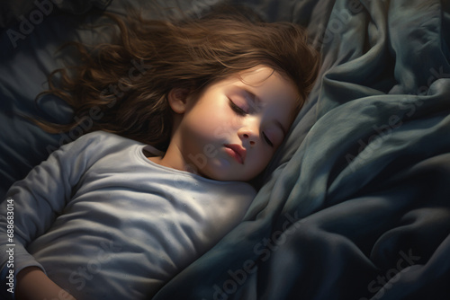 A little girl sleeping peacefully 