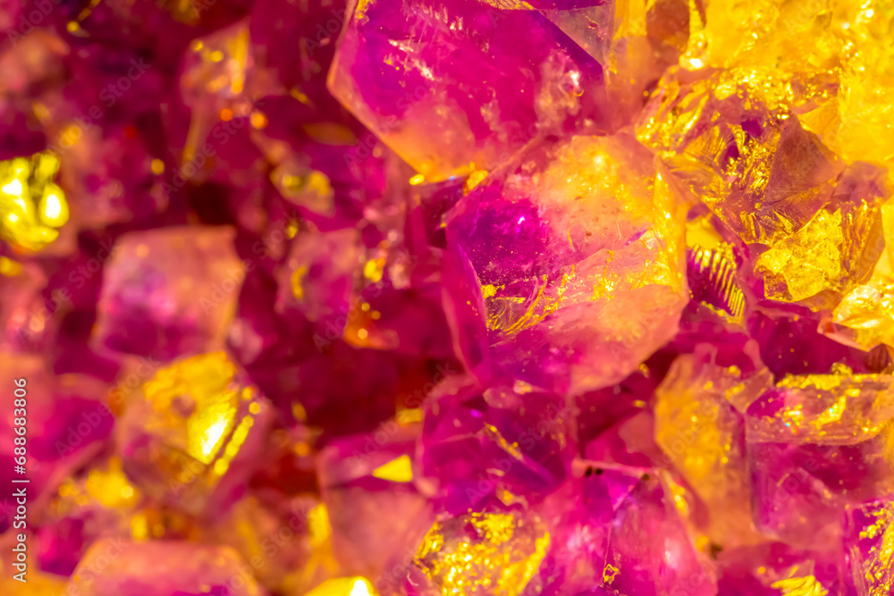 Multi-colored crystal mineral stone. Gems. Mineral crystals in the natural environment. Texture of precious and semiprecious stones. shiny surface of precious stone Multi-colored crystal mineral stone. Gems. Mineral crystals in the natural environment. Texture of precious and semiprecious stones. shiny surface of precious stone