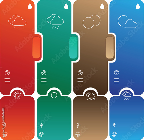 Weather app set user interface for smartphone and online business © noeldelmar