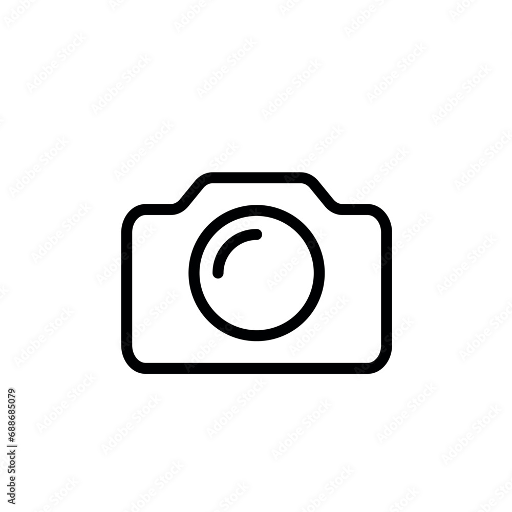 Camera icon line vector illustration. Camera icon line vector illustration.