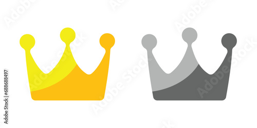 crown icon set, elegant and simple design, vector eps 10