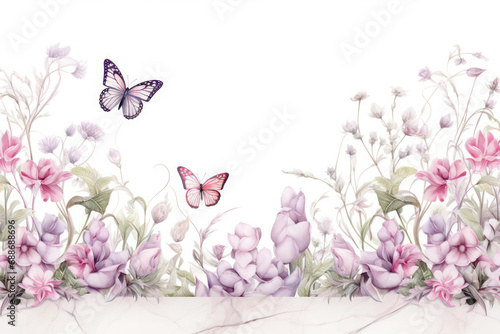 Fototapeta Naklejka Na Ścianę i Meble -  Background nature spring flowers floral beauty butterfly plant summer background blossom