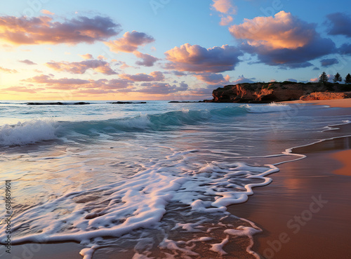 sunset on the beach