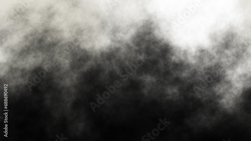 White fog or smoke on black background. © othersidevision