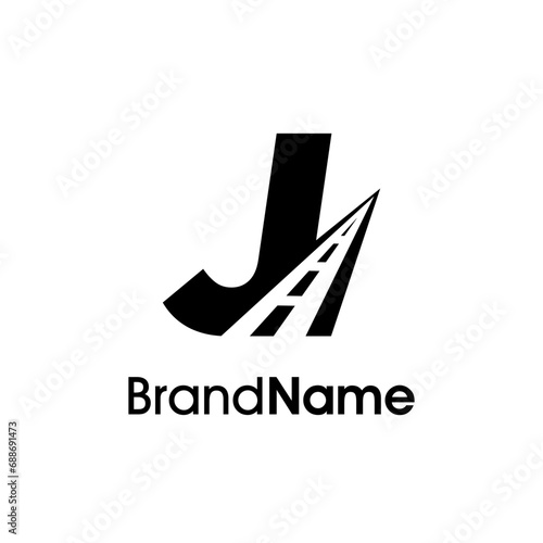 Minimalist Initial J Way Logo