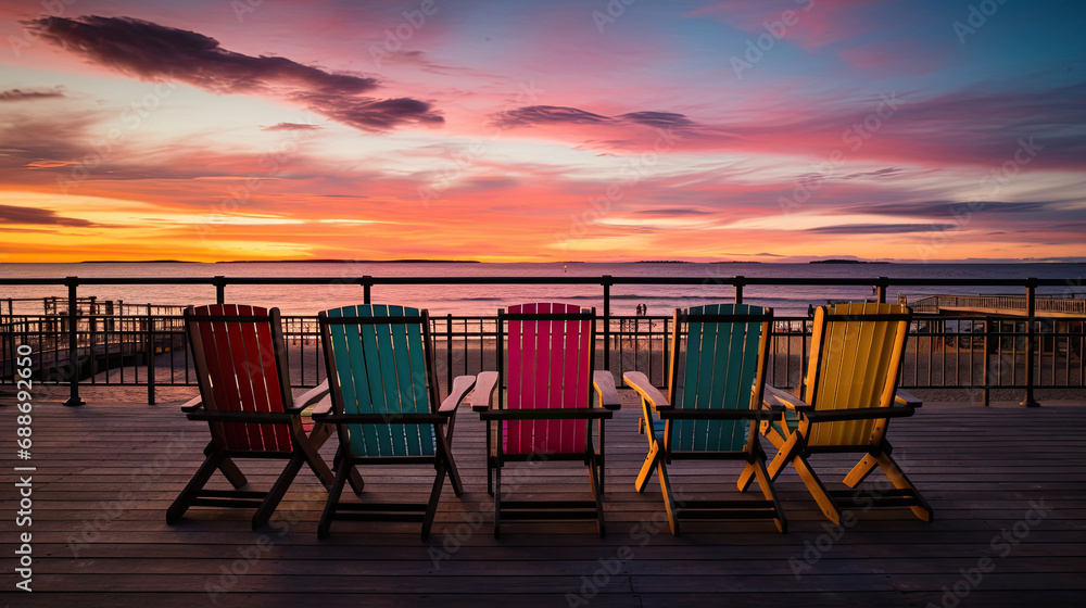 Pier Film Experience Seaside Setting Cushioned Seats Pier Film Experience Seaside Setting Cushioned Seats
