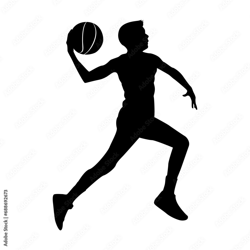 Obraz premium Man Basketball Silhouette