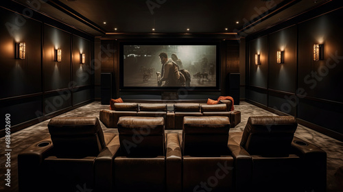 Modern Estate Cinema Leather Recliners Advanced AV System