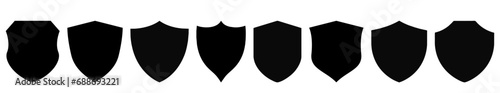 Black security icon. Protect signs Different shields icon collection. Protection symbol. Security logo.