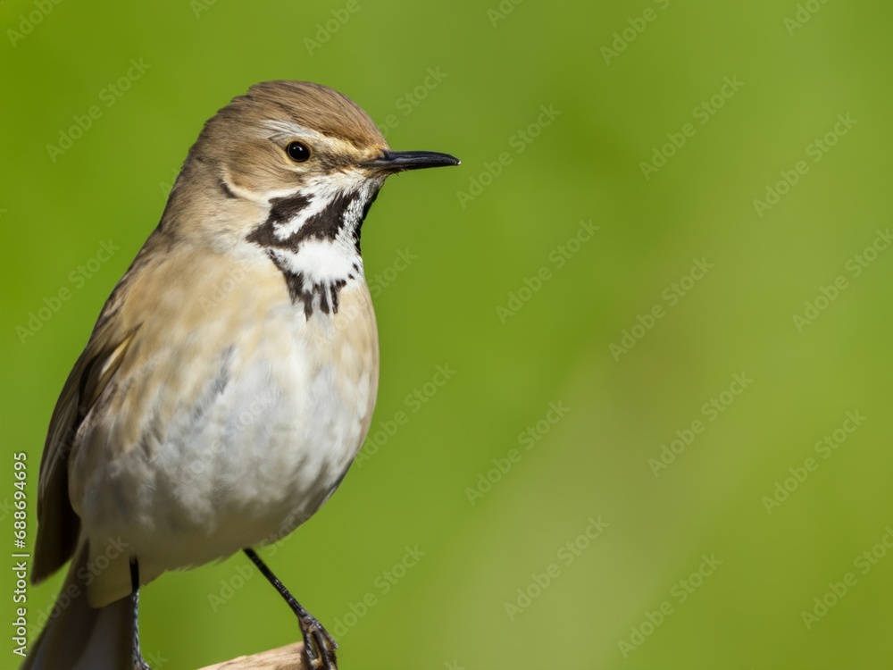 Common whitethroat, Sylvia communis, green background Common whitethroat, Sylvia communis, green background