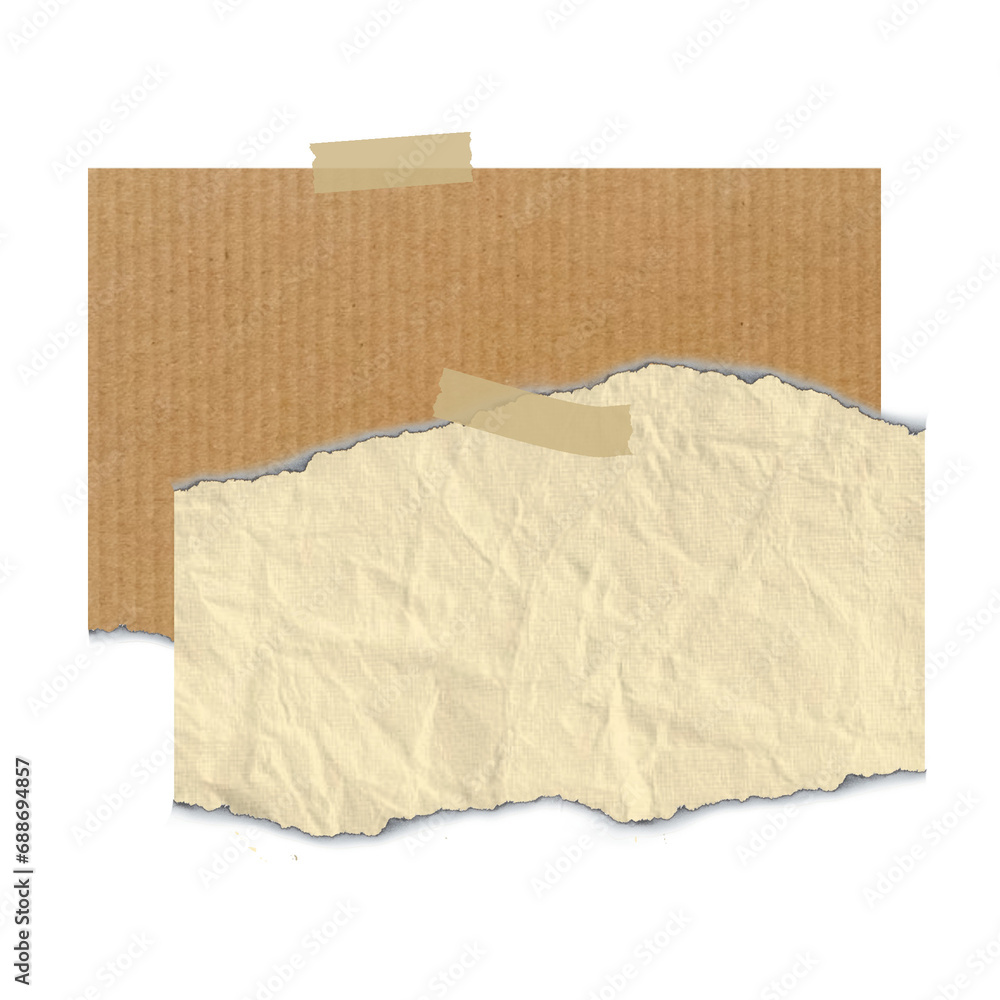 Fototapeta premium Torn Paper Note with Tape