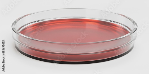 Realistic 3D Render of Petri Dish with Blood