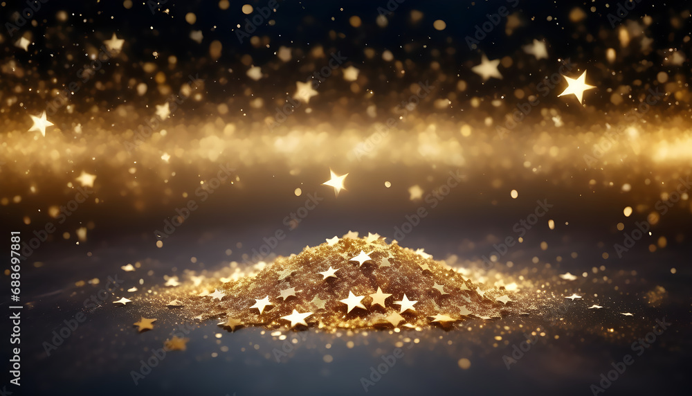 Gold stars confetti falling Gold stars confetti falling