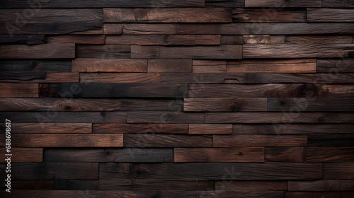 close up of wall made of wooden planks generativ ai