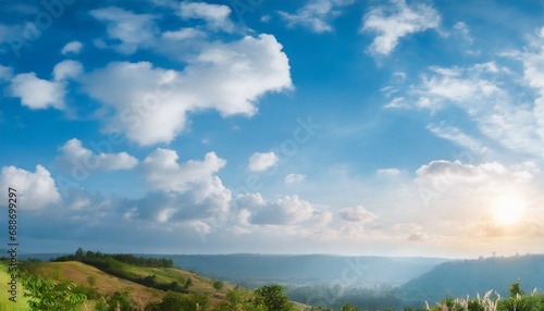 beautiful blue sky cloudsfor background panorama of sky