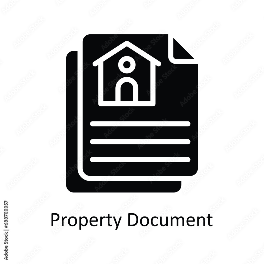 Property Document  vector solid icon Design illustration. Business And Management Symbol on White background EPS 10 File