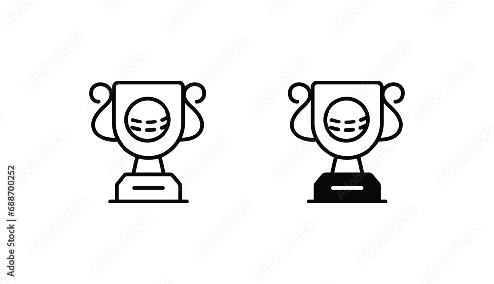 Trophy icon design with white background stock illustration Trophy icon design with white background stock illustration
