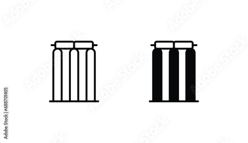 Bold icon design with white background stock illustration