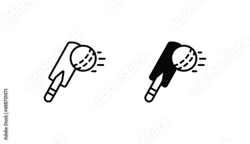 Hit shot icon design with white background stock illustration